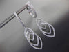 ESTATE LARGE 1.06CT DIAMOND 18KT WHITE GOLD 3D MULTI LEAF HANGING DROP EARRINGS