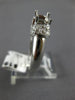 ESTATE .72CT DIAMOND 18K WHITE GOLD 3D V SHAPE SEMI MOUNT ENGAGEMENT RING #15731