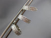 ESTATE LARGE 1.15CT ROUND DIAMOND 14KT WHITE GOLD 3D OPEN JOURNEY CUFF EARRINGS