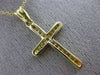 ESTATE .35CT DIAMOND 14KT YELLOW GOLD 3D CLASSIC FLOATING CROSS PENDANT #11307