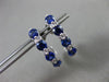 ESTATE 1.47CT DIAMOND & SAPPHIRE 18K WHITE GOLD 3D CLASSIC UMBRELLA EARRINGS E/F