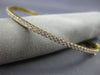 ESTATE .90CT ROUND DIAMOND 18K YELLOW GOLD CLASSIC SEMI ETERNITY BANGLE BRACELET