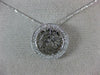 ESTATE .20CT DIAMOND 14KT WHITE GOLD 3D ROUND SHEMA YISRAEL FLOATING PENDANT