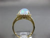 ESTATE LARGE 3.62CT DIAMOND & AAA AUSTRALIAN OPAL 14K YELLOW GOLD OVAL HALO RING