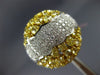ESTATE EXTRA LARGE 9.0CT WHITE & FANCY YELLOW DIAMOND 18K TWO TONE GOLD FUN RING