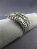 ESTATE EXTRA LARGE 3.24CT DIAMOND 18KT WHITE GOLD 3D LOVE KNOT ANNIVERSARY RING
