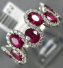 ESTATE WIDE .90CT DIAMOND & AAA RUBY 18K WHITE GOLD WAVE ETOILE ANNIVERSARY RING