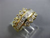 ESTATE WIDE 2.0CT DIAMOND 14K YELLOW GOLD CRISS CROSS WEDDING ANNIVERSARY RING