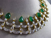 ANTIQUE LARGE 37.42CT DIAMOND & AAA EMERALD 18KT GOLD CLEOPATRA CHOKER NECKLACE