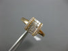 ESTATE WIDE .38CT ROUND & PRINCESS DIAMOND 14KT ROSE GOLD 3D SQUARE FUN RING