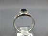 ESTATE LARGE 1.53CT DIAMOND & AAA SAPPHIRE 14KT WHITE GOLD OVAL ENGAGEMENT RING