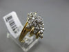 ESTATE LARGE .60CT ROUND DIAMOND 14KT TWO TONE GOLD 3D FLOWER CRISS CROSS RING