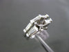 ESTATE 1.0CT DIAMOND PLATINUM 3 STONE SEMI MOUNT WEDDING ANNIVERSARY RING SET
