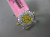 ESTATE WIDE .58CT WHITE & YELLOW DIAMOND 18KT TWO TONE GOLD CIRCULAR HEART RING