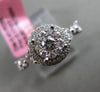 ESTATE .58CT ROUND DIAMOND 18KT WHITE GOLD DOUBLE HALO ENGAGEMENT PROMISE RING