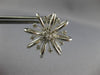 ESTATE EXTRA LARGE 1.26CT DIAMOND 14KT WHITE GOLD 3D FLOWER SNOW FLAKE EARRINGS