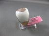 ESTATE WIDE .20CT DIAMOND 14KT ROSE GOLD ETOILE ITALIAN HEART ENAMEL FUN RING