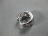 ESTATE .40CT DIAMOND 14KT WHITE GOLD 3D FLOWER HUGGIE FRIENDSHIP EARRINGS #3827