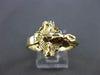 ESTATE WIDE 14KT YELLOW GOLD 3D HANDCRAFTED DIAMOND CUT SIDE CROSS RING #24500