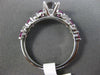 ESTATE 1.87CT DIAMOND & AAA PINK SAPPHIRE 14K WHITE GOLD CLASSIC ENGAGEMENT RING