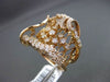 ESTATE LARGE 2.10CT ROUND DIAMOND 18K ROSE GOLD FILIGREE COCKTAIL RING BEAUTIFUL