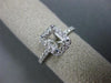 ESTATE .36CT DIAMOND 14K WHITE GOLD 3D CLASSIC HALO SEMI MOUNT ENGAGEMENT RING