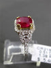 ANTIQUE 1.89CT DIAMOND & RUBY 18K TWO TONE GOLD FILIGREE HEART ENGAGEMENT RING