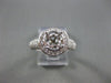 ESTATE 14KT WHITE GOLD SEMI MOUNT ENGAGEMENT RING. 3D ROUND HALO DESIGN