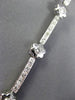 ANTIQUE 1.70CT DIAMOND 14KT WHITE GOLD 3D FLOWER BY THE YARD BRACELET #18273