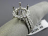 ESTATE LARGE 1.52CT DIAMOND 14KT WHITE GOLD 3D HALO SEMI MOUNT ENGAGEMENT RING
