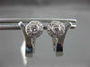ESTATE .36CT DIAMOND 18KT WHITE GOLD FLOWER CLUSTER HUGGIE POST EARRINGS #21306