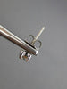 ESTATE .50CT DIAMOND 14K WHITE GOLD PAST PRESENT FUTURE JOURNEY HANGING EARRINGS