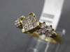 ESTATE .50CT DIAMOND 14K YELLOW GOLD 3D CLASSIC ROUND & PRINCESS ENGAGEMENT RING