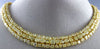 ESTATE EXTRA LARGE 69.55CT FANCY YELLOW DIAMOND 18KT YELLOW GOLD 3 ROW NECKLACE