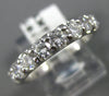 ESTATE WIDE 1.4CT DIAMOND 14KT WHITE GOLD 8 STONE WEDDING ANNIVERSARY RING 19752
