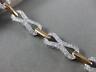 ESTATE WIDE .70CT DIAMOND 14KT WHITE & ROSE GOLD KNOT BUTTERFLY TENNIS BRACELET