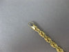 ESTATE LONG 14KT YELLOW GOLD 3D 3mm CLASSIC SOLID DIAMOND CUT ROPE BRACELET