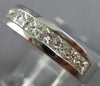 ESTATE .90CT PRINCESS CUT DIAMOND 14K WHITE GOLD CHANNEL ANNIVERSARY RING #19817