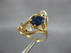 ANTIQUE LARGE 1.82CT DIAMOND & AAA SAPPHIRE 14KT YELLOW GOLD 3D ANNIVERSARY RING