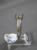 ESTATE .72CT ROUND & BAGUETTE CUT DIAMOND PLATINUM 3D SEMI MOUNT ENGAGEMENT RING
