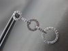 ESTATE .65CT DIAMOND 14KT WHITE GOLD 3D CIRCLE OF LIFE JOURNEY HANGING EARRINGS
