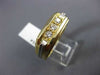 ESTATE WIDE .30CT DIAMOND 14KT WHITE & YELLOW GOLD THREE STONE MEN'S RING #10914
