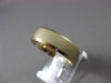 ESTATE 14KT YELLOW GOLD MATTE & SHINY CLASSIC WEDDING BAND RING 6mm WIDE #23176