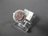 ESTATE 1.50CT WHITE & PINK DIAMOND 14KT WHITE & ROSE GOLD CLUSTER ROUND FUN RING