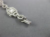 ESTATE WIDE 3.06CT DIAMOND 18K WHITE GOLD 3D CLASSIC SQUARE HALO TENNIS BRACELET