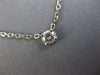 ESTATE .40CT ROUND DIAMOND 14KT WHITE GOLD 3D CLASSIC 4 PRONG SOLITAIRE NECKLACE