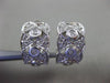 ESTATE WIDE 1.0CT ROUND DIAMOND 18KT WHITE GOLD 3D ETOILE BEZEL CLIP ON EARRINGS