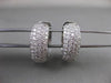 ESTATE LARGE 1.90CT DIAMOND 14KT WHITE GOLD MULTI ROW HUGGIE EARRINGS VVS 20mm