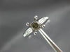 ESTATE .72CT ROUND & BAGUETTE CUT DIAMOND PLATINUM 3D SEMI MOUNT ENGAGEMENT RING