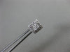 ESTATE .31CT DIAMOND PRINCESS CUT 14K WHITE GOLD 3D SOLITAIRE HALO STUD EARRINGS